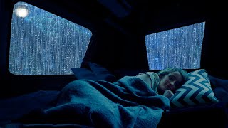 Pluie relaxante pour bien dormir immédiatement  Bruit de pluie sur voiture et tonnerre la nuit [upl. by Lrak]