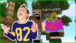 WINNING at the VERY END Playing Minecraft with Karina [upl. by Airitac]