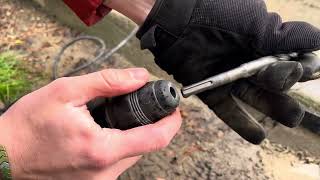 How To Use SDS Drill Tutorial Bosch Concrete Example Hammer Drill [upl. by Modnarb]