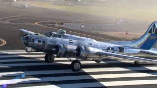 B17 and B25 Bombers over Arizona Landscape [upl. by Ylera689]