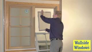 Double Hung Window Half Screen Operation [upl. by Oilegor]