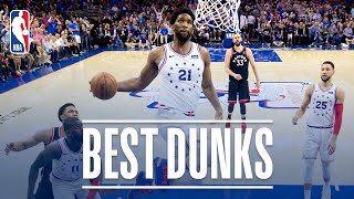 Joel Embiids Best Dunks  201819 NBA Season [upl. by Auhsot647]