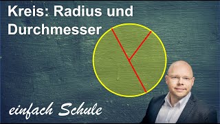 Durchmesser und Radius vom Kreis  einfach erklärt [upl. by Derdle418]