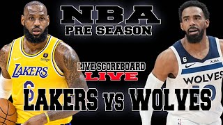 LA LAKERS VS MINNESOTA TIMBERWOLVES  NBA PRESEAON 2024 LIVE SCOREBOARD [upl. by Schlesinger]