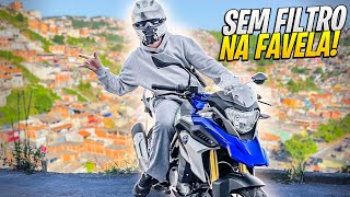 BMW GS 310 SEM FILTRO NA FAVELA [upl. by Eartnoed]