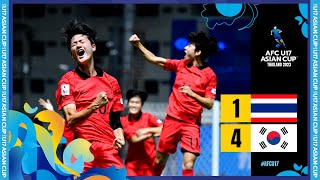 AFCU17  Full Match  QF  Thailand THA vs Korea Republic KOR [upl. by Ennaed572]