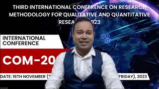 Third International Conference on Research Methodology for Qualitative amp Quantitative Research 2023 [upl. by Nayhr119]