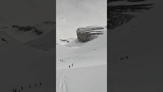 SHORT Alte Gemmi Col 2855 Leukerbad Gemmipass Valais Suisse Alpes Bernoises ski de randonnée [upl. by Aubyn]