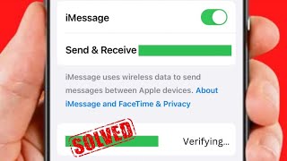 iMessage and Facetime Stuck on Verifying Phone Number iOS 16  iOS 17 [upl. by Eylrahc580]