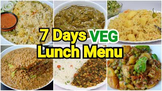 7 Days Vegetarian Lunch Menu ❗ Affordable Weekly Lunch Menu by YES I CAN COOK [upl. by Annnora20]