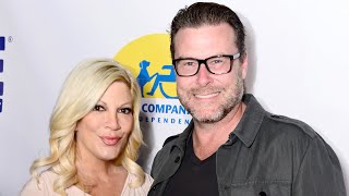 Tori Spelling in Tears as She Reveals News of Divorce Filing to Dean McDermott [upl. by Ahsyia]