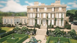 ROMANTIC BRITISH ESTATE Georgian countryside manor  Sims 4 Speed Build Stop Motion Style [upl. by Nref706]