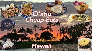 Cheap amp Quick Eats On Oahu  My Favorite Eats in Hawaii Honolulu Waikiki North Shore Ko Olina [upl. by Burnham753]