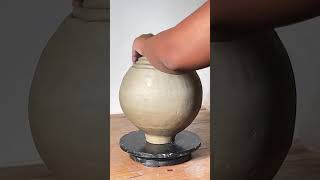 Handbuilding and carving a vase 🏺 ceramicart potterycrafts clay ceramicpottery handmade [upl. by Burman]