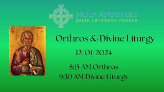 Holy Apostles Greek Orthodox Church  12012024 [upl. by Aramoy]