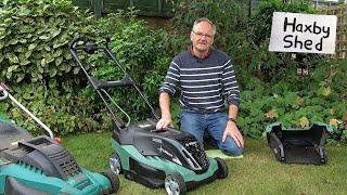 HS274 Bosch Advanced Rotak 650 battery lawn mower review [upl. by Wootten]