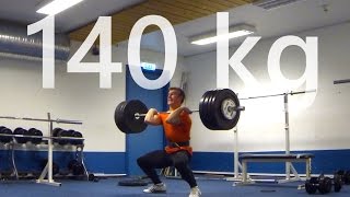 140 kg Power Clean  Mathias Hove Johansen [upl. by Gunnar]