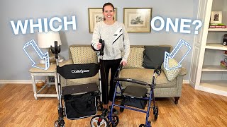 Upright Walker versus Rollator Walker  OasisSpace Upright Walker Review [upl. by Filide]