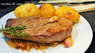 FILETE DE TERNERA A LA PLANCHA PERFECTO CON TODOS SUS TRUCOS HOW TO COOK THE PERFECT STEAK NEW YORK [upl. by Arlinda]