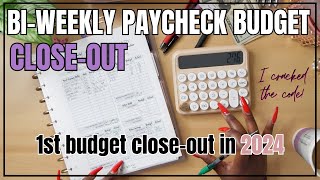 PAYDAY ROUTINE  BIWEEKLY PAYCHECK BUDGET CLOSEOUT  1st PAYCHECK IN JANUARY [upl. by Astrid829]