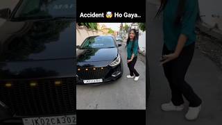 Car 🤪 ka Accident ho gaya 🙈  youtubeshorts rider bikerider viral [upl. by Osner]