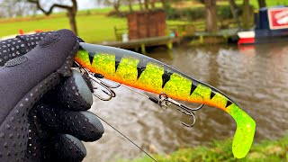 ❄️ WINTER Lure fishing for Pike  A SURPRISE AT NIGHT Lancaster canal [upl. by Damalas]