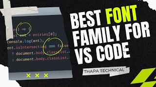 Best Font for Programmers  How to Install Fonts in VS Code Editor in 2022 [upl. by Hsejar503]