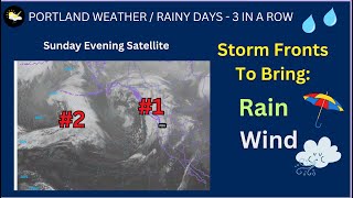 Portland Weather Rain and Wind Over 3 Days [upl. by Colson969]