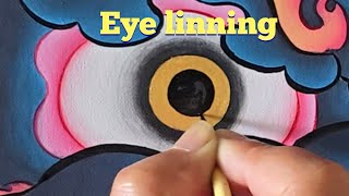 thangka painting eye linning continue wodzer vlog Delek kunjung deorali 9933773677 [upl. by Harve]