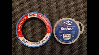 Seaguar Fluorocarbon vs Ande Monofilament Underwater Abrasion Tests [upl. by Ayahs]