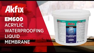 Akfix EM600 Acrylic Waterproofing Liquid Membrane [upl. by Aroel]