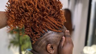 HOW TO DO TWISTS BRAIDS AND CUT THE BACK OF HAIR [upl. by Sam]