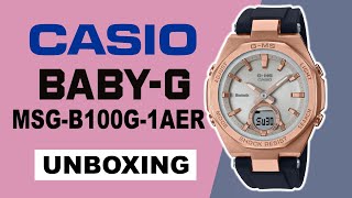 Casio BabyG MSGB100G1AER Unboxing [upl. by Merlina]