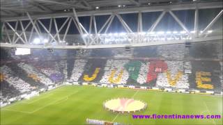 La coreografia iniziale di JuventusFiorentina E i tifosi viola si fanno sentire e vedere [upl. by Inihor]