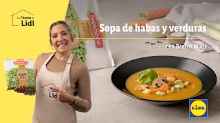 Sopa de habas y verduras 🍲​🥕​  Recetas Veganas  Lidl España [upl. by Gytle]