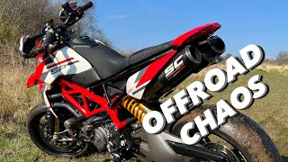 OffRoad Test on My Ducati 2022 Hypermotard 950 SP [upl. by Anafetse273]