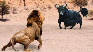 Lions Attempt to Take Down a Bull  What Happens Next [upl. by Erlin]