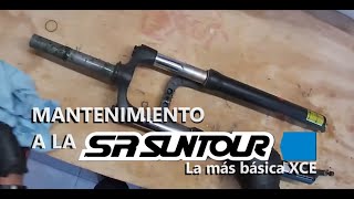 Servicio y Mantenimiento a horquilla SR SUNTOUR  La mas básica XCE30 [upl. by Bink868]