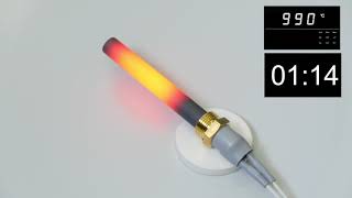 PSx6 Wood pellet stove ceramic igniter temperature rise to 1000 °C [upl. by Dunston45]