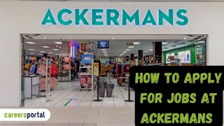 How To Apply For Jobs At Ackermans  Careers Portal [upl. by Meggie135]