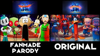 SPACE JAM 2 and NICKTOONS Parody SideBySide Comparison [upl. by Tham]