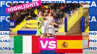 Highlights ItaliaSpagna 22  Futsal  Femminile  Amichevole [upl. by Frederique732]