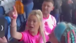 Barnsley woman fan kicks off in front of watching Boyfriend 🤦‍♂️ [upl. by Refinnaej]