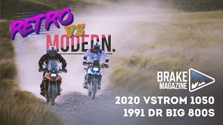 Retro vs Modern  1991 DR Big 800S vs 2020 VStrom 1050 [upl. by Joyann348]