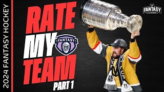 202425 Fantasy Hockey Advice  RATE MY TEAM  NHL Fantasy Hockey [upl. by Vally]