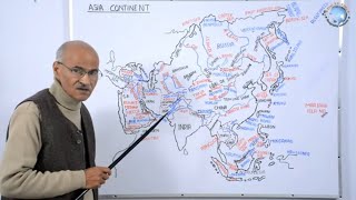 एशिया महाद्वीप Asia Continent  Geography World Mapping  Prof SS Ojha [upl. by Janean705]