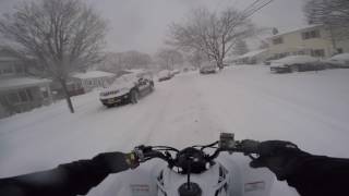 RIDING IN THE SNOW WITH THE NEW QUAD [upl. by Schwerin]