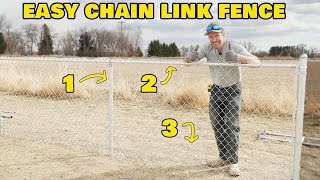 How To Install Chain Link Fence The Easy Way [upl. by Itsirhc]