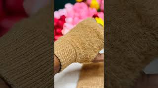 TKNew Mink Fleece Half Finger Gloves for Womens Soft Winter explore [upl. by Harlan]