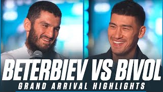 Artur Beterbiev amp Dmitry Bivol Take Center Stage  GRAND ARRIVAL HIGHLIGHTS [upl. by Lorollas898]